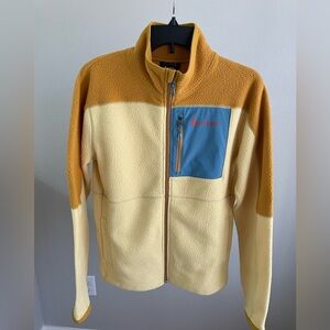 Cotopaxi Women’s Abrazo Fleece Full Zip Jacket Amber Wheat Size Small